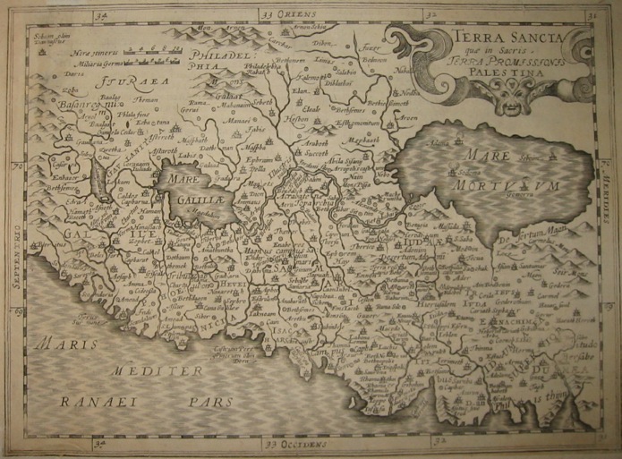 Mercator Gerard - Hondius Jodocus Terra Sancta quae in Sacris Terra Promissiones Palestina 1630 Amsterdam